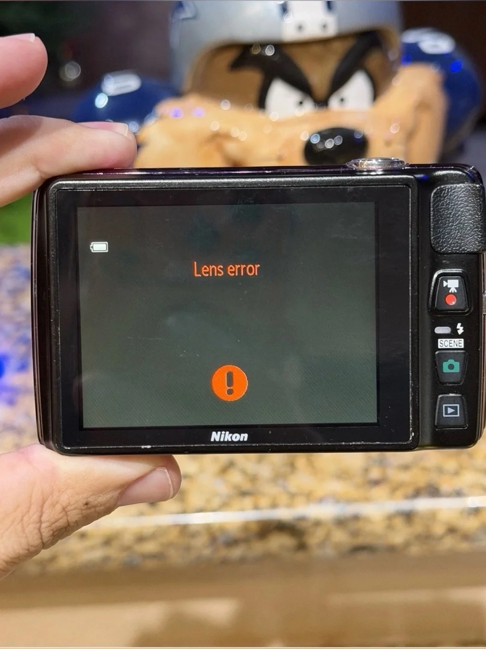 Nikon Coolpix S4300 16MP Digital Camera – Plum – LENS ERROR – For Parts / Repair